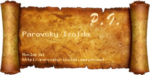Parovsky Izolda névjegykártya